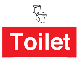 Toilet Sign Dementia Friendly Red